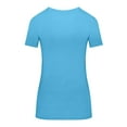 thumbnail image 5 of Natural Uniforms Women's Short Sleeve Round-Neck T-Shirt Under Scrub (Aqua, X-Large), 5 of 5