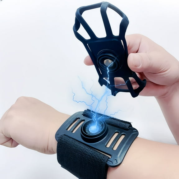 BKSDUEH Armband Phone Holder, 360 Rotatable Running Phone Holder, Compatible with 4-6.7 Inch iPhone Android Samsung Pixel Smartphone for Hiking Biking Running (Black)