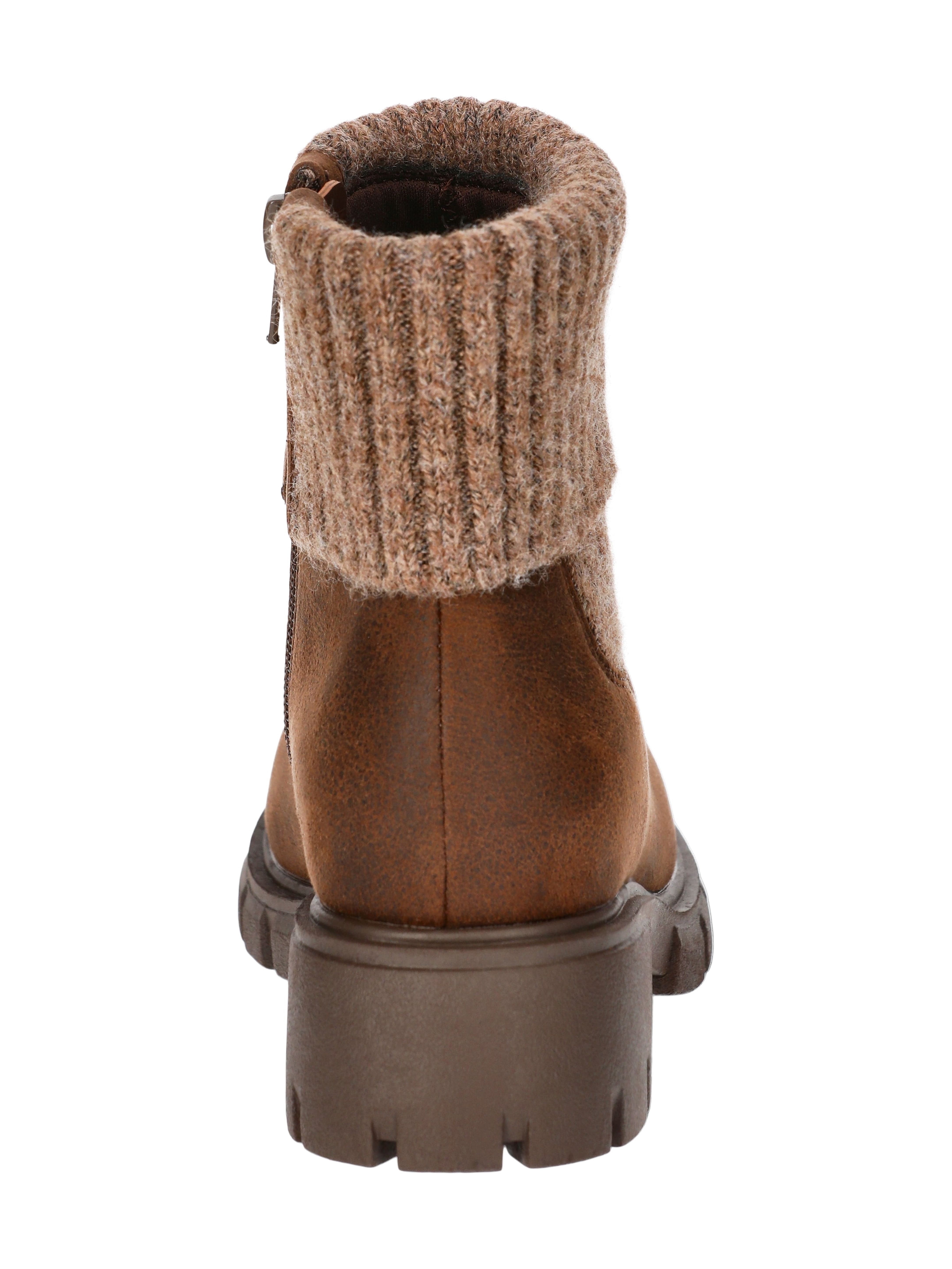 Wonder Nation Little Girls and Big Girls Sweater Knit Faux Leather Boots