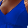 thumbnail image 6 of MIXUE Swim Suits for Women Solid Color Ruffled Strapless Bikini Sets for Women Set Two Piece With High Waist Shorts Swimwears Beachwear,Blue,XL, 6 of 7