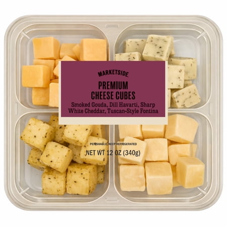 Marketside Premium Cheese Cubes, 12oz (Cubed, Refrigerated)