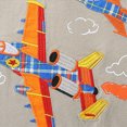 thumbnail image 6 of Kaprioy Baby Boy Clothes Boys Summer Outfits 18M 24M 3T 4T 5T 6T 7T Short Sleeve Cartoon Airplane T Shirt Elastic Waist Short Toddler Boy Set, 6 of 7