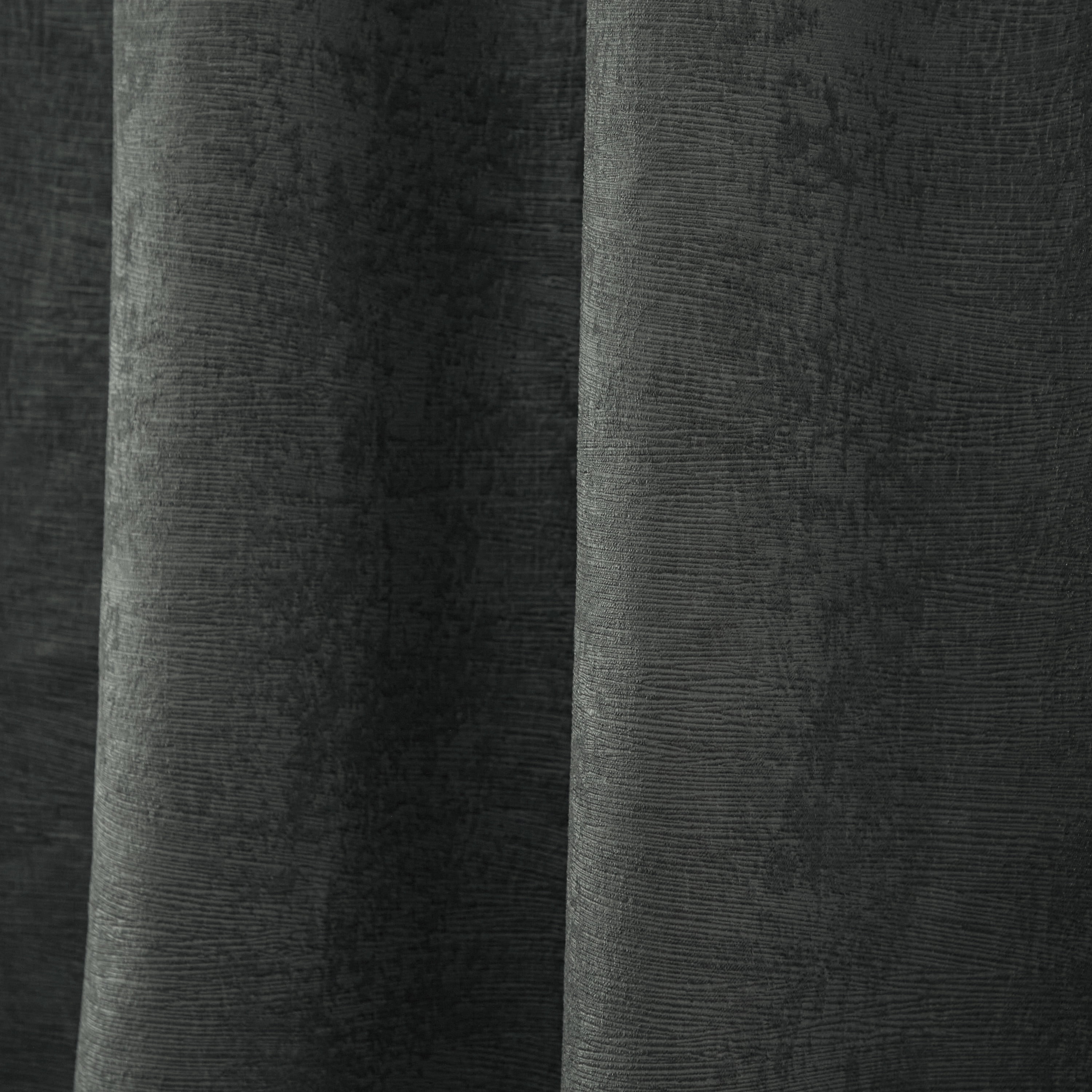TOWN & COUNTRY EVERYDAY Lustre Solid Heavyweight Textured Sateen Indoor Curtains, Room Darkening Opacity, Grommet Top, Energy Efficient, 2-Pack Set, 52"x84", Charcoal