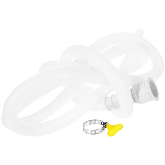 LEORX Air Conditioner Drain Hose White Flexible Plastic Tubing for Home Use Corrugated Socket Design