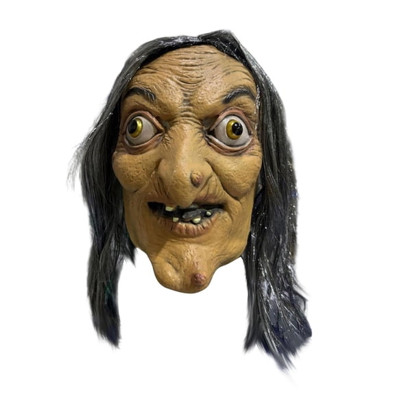YuCaiWen,Halloween Masks,Witch Mask,Old Woman Witch Mask,Halloween Scary Horror Cosplay Costume