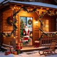 thumbnail image 6 of Cheap Christmas Decorations Clearance for Home – Christmas Class Door Cover 70.87x35.43 inch, Santa Claus Holding Gifts Christmas Tree Scene Door Covers Decorative, Winter Front Door Decor (B), 6 of 7