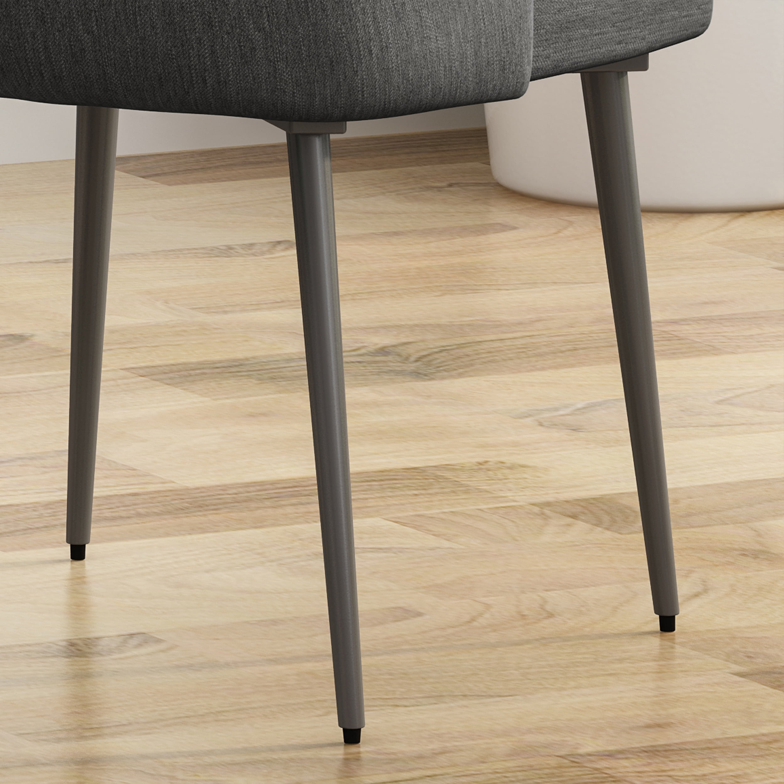 Noble House Hendrix Indoor Modern Fabric Dining Chairs, Set of 2, Charcoal