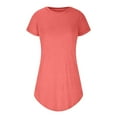 thumbnail image 7 of Fznquz 2025 Summer Dresses for Women Athletic Solid Short Sleeve Shirt Pockets Casual Dress Red, 7 of 7