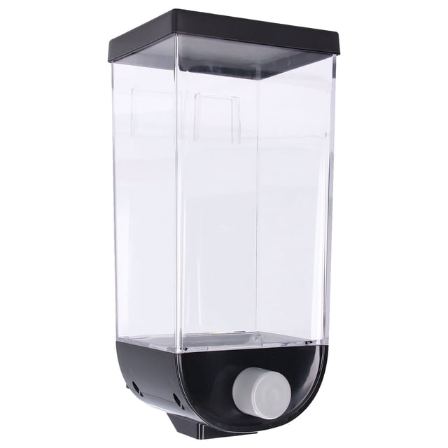 Dispensador de Alimentos Secos, Dispensador de Alimentos Secos Monto en la Pared Conton Control de Botón de Sellado Dispensador de Alimentos Transparente de Gran Capacidad