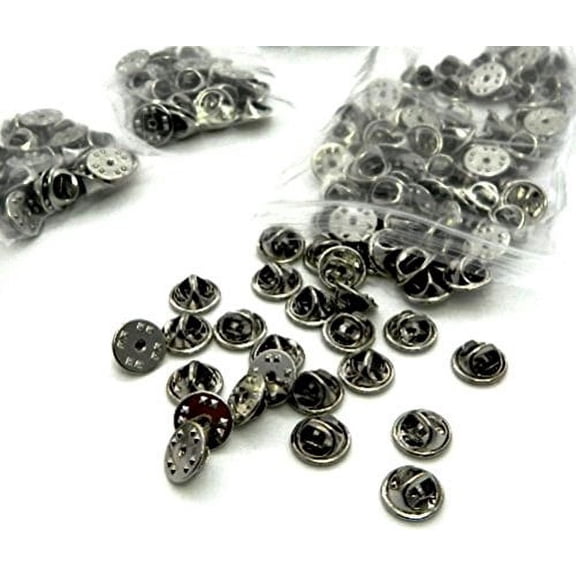 Set of 25 Silver Comfort Fit Butterfly Clutch Metal Pin Backs Replacement