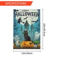 thumbnail image 3 of Halloween Garden Flag Yard Flags for Outside Fall Garden Flags Pumpkins Bats Castle Ghosts Black Cats Autumn Flag 12"x18", 3 of 7