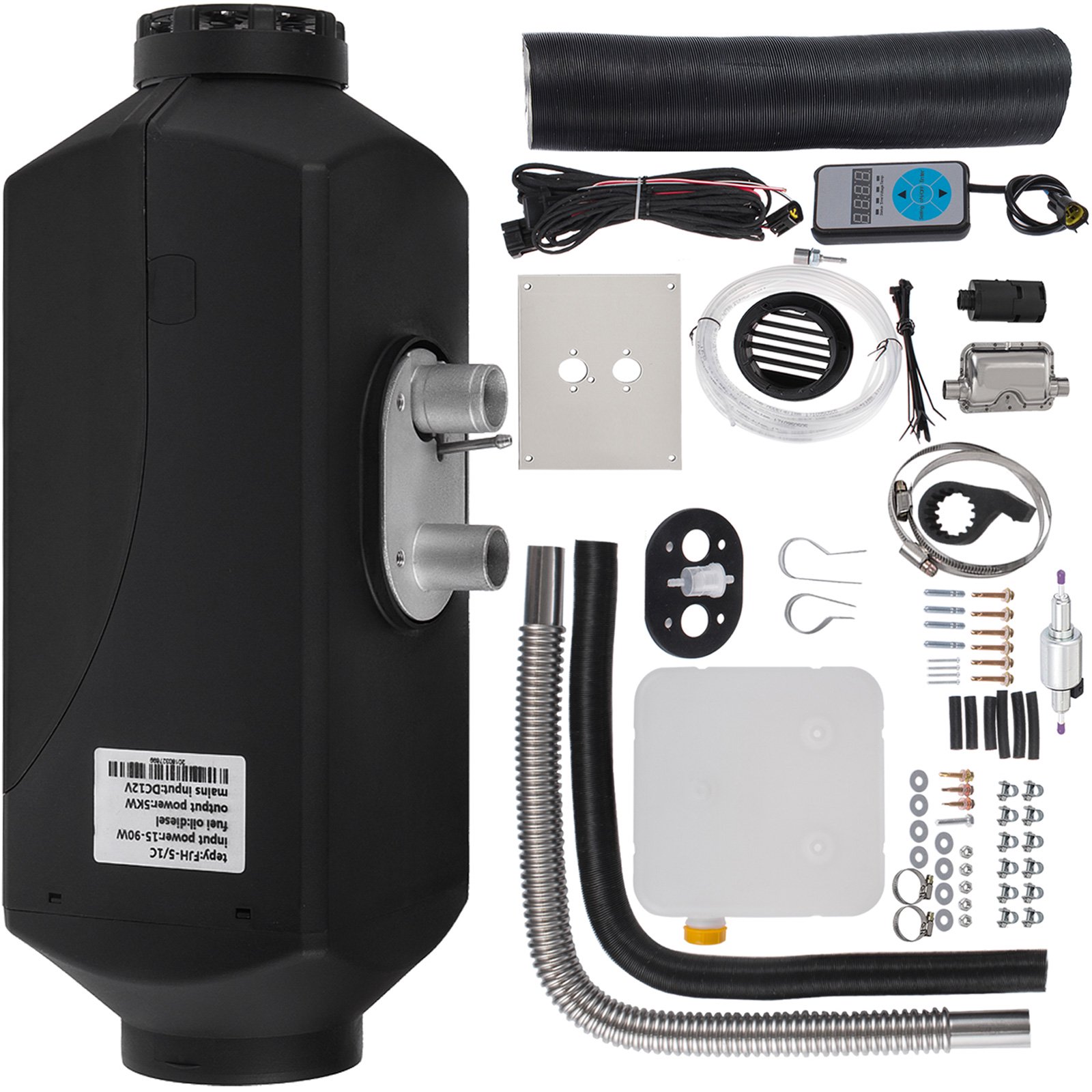 VEVOR Diesel Air Heater 12V 5KW,10L Tank Diesel Parking Heater with Digital  Switch and Silencer for Car Bus Truck Boat Trailer Motorhomes Engineering  Vehicles | Walmart Canada