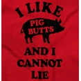 thumbnail image 2 of Like Pig Butts Cannot Lie Bacon Lover Womens Slim Fit Graphic Tee Brisco Brands X, 2 of 5