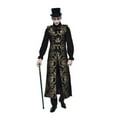 thumbnail image 2 of Western Fashion CT7402-XL Gothic Long Brocade Military Waistcoat, Silver - Extra Large, 2 of 2