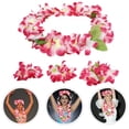 thumbnail image 3 of Juego de collares de flores hawaianas para fiesta en la playa, diadema decorativa con corona, pulsera, 1 Juego, 3 of 5