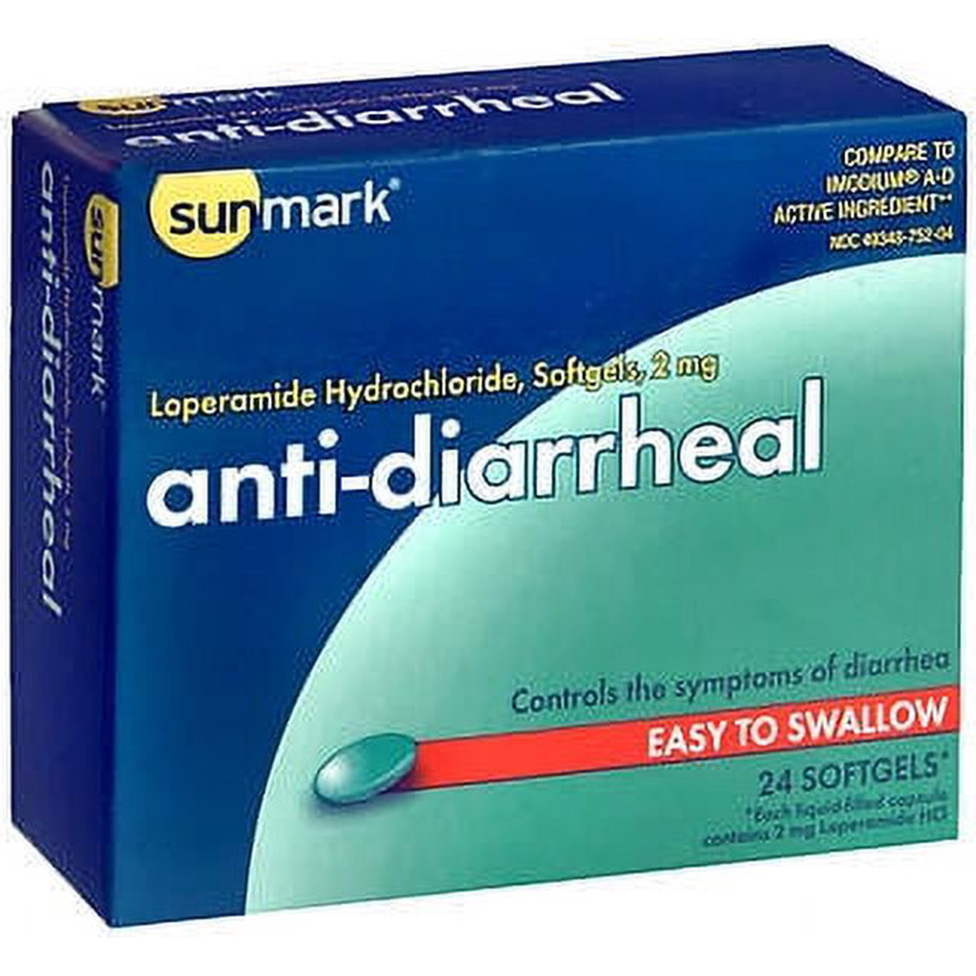 Sunmark Anti-Diarrheal, 24 caps