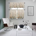 thumbnail image 4 of Vintage Botanical Kitchen Curtains Sets for Windows 24 Inch Length, Spring Floral Summer Botanical Rustic Rod Pocket Window Treatments Tier Curtains and Valances Set for Bedroom/Bathroom, 4 of 8