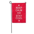 thumbnail image 1 of KDAGR Attack Keep Calm and Stay Cool on Red Breaths Button Garden Flag Decorative Flag House Banner 12x18 inch, 1 of 2