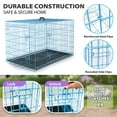 thumbnail image 4 of 30 inch Dog Crates for Small Dogs Puppy Crate Foldable Metal Dog Crate Small Dog Kennel Indoor Dog Cage for Small Dog 10-30 Pounds, Blue, 4 of 6