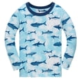 thumbnail image 4 of ATAIKU 100% Cotton Kids Baby Boys Long Sleeve Pajama Sets Toddler 2-Piece Sleepwear Child Summer Whale Pjs 2-8Y, 4 of 11