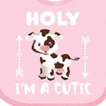 thumbnail image 4 of Inktastic I'm a Cutie White and Brown Holstein Cow with Arrows Boys or Girls Baby Bib, 4 of 4