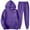 Purple, variant on Casual Sportswear Set, Jogging Sportswear Set, 2-Piece Set of Sportswear, Purple S