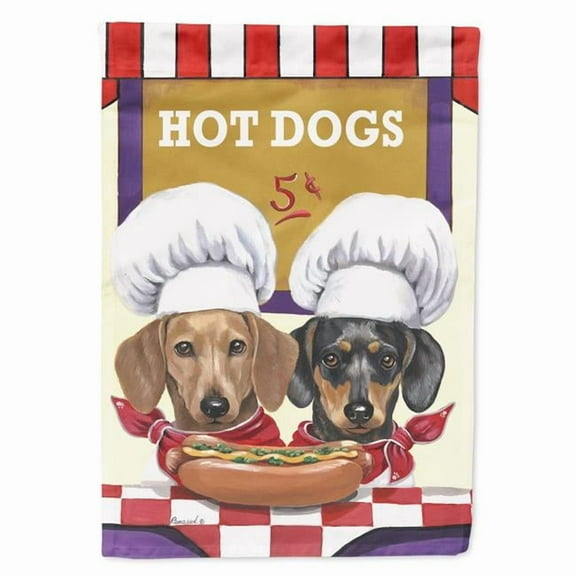 Carolines Treasures  11 x 0.01 x 15 in. Dachshund Hot Dog Stand Garden Flag