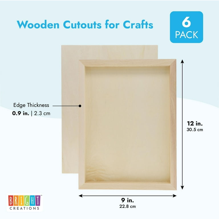 Bright Creations 6 Pack Unfinished Wood Canvas Boards For Arts And Crafts  And Painting (4 X 12 In) : Target