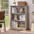 thumbnail image 4 of Buildhom 2pc 43" Tall Farmhouse Bookshelf, 3-Tier Solid Wood Bookcase with Adjustable Shelves for Living Room & Office, Grey, 4 of 7