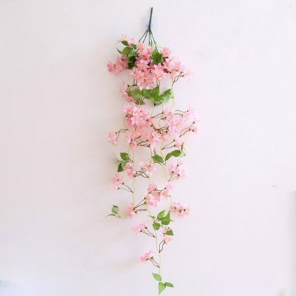 Matoen12 Artificial jasmine Flower Garland, Artificial jasmine Vine Flowers with Green Leaves Hanging for Room, Anniversary Wedding Birthday Christmas Wall Decor