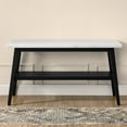 thumbnail image 4 of Steve Silver Vida Modern Genuine Marble Top 56" Rectangle Console Table, White, 4 of 7