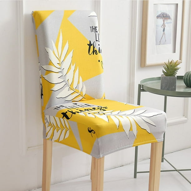 Short Dining Chair Covers Removable Washable Soft Spandex Fit Stretch