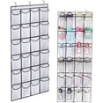 thumbnail image 1 of Hanging Shoe Rack, Shoe Organizer Space Saving Shoe Rack 24 Pockets Space Saving With 3 Hooks For Kitchen Wardrobe Bedroom Home, 1 of 6