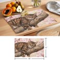 thumbnail image 6 of Sleeping Cat Spring Placemats Set of 6 Pink Cherry Blossoms Branches Place Mats Indoor Wipeable Table Mats Washable Cloth Dining Table Placemats for Kitchen Holiday Party Home Decor 13x19 Inch, 6 of 9