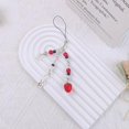 thumbnail image 3 of Lindos amuletos para teléfono, amuletos estéticos para celular, correa con forma de mariposa y fresa, 3 of 5