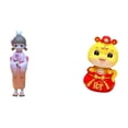 thumbnail image 1 of Muñeca Geisha Kabuki asiática, adorno de serpiente para el año Nuevo Chino, estatua de resina, figura de kimono japonés, artesanía Feng Shui para sala, 1 of 7