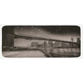 thumbnail image 1 of New York Kitchen Mat, Summer Night in Manhattan Brooklyn Bridge Park River Waterfront Modern City, Plush Decorative Kitchen Mat with Non Slip Backing, 47" X 19", Dark Sepia Black, by Ambesonne, 1 of 1