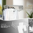 thumbnail image 6 of XL-31.5'' Wall Mounted Clothes Drying Rack, 130 lbs Large Capacity Rustproof Retractable Collapsible Drying Rack Easy Install with 7 Drying Rods, Space Saving Towel Clothes Rack for Laundry-Black, 6 of 8