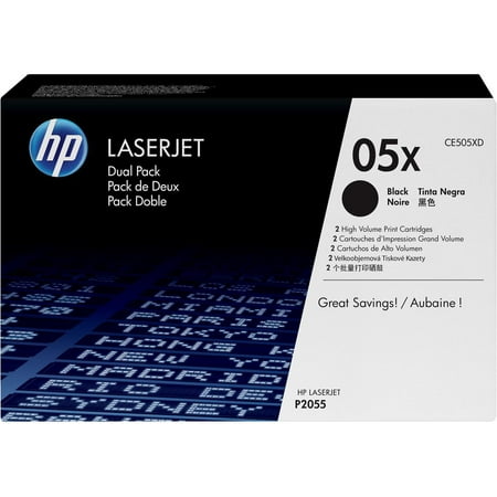 UPC: 0884962660058 | HP 05X (CE505XD) Toner Cartridges – Black High Yield (2 pack)