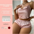 thumbnail image 4 of Summer Pajamas Feminine Temptation Backless Suspender Skirt Shorts Two-piece Set, 4 of 8