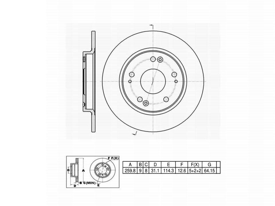 Winstop Brake Rotor, Rear WS239710, Honda CR-Z 2015-2011