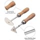 thumbnail image 4 of 5 Pcs Paint Shave Hooks Professional Paint Tool Heavy Duty Triangular Paint Scrapers with Wooden Handle, 4 of 5