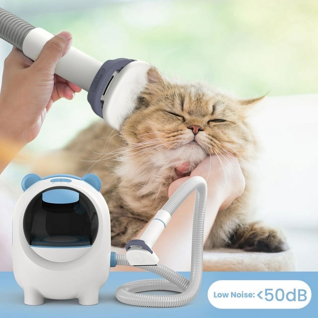 Moosoo Dog Grooming Kit, Dog Hair Vacuum Suction 99% Pet Hair, 5 Pet Grooming Tools, Quiet Pet Vacuum Groomer, Brush for Shedding Dogs Cats