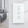 thumbnail image 4 of TUYA Smart Light Interruptor Cuenta regresiva Teléfono Móvil Lámpara de control remoto Interruptores de sala de estar Suministros Inteligentes para el hogar EE.UU. White 3-Gang Yuarrent HA011723-03, 4 of 7