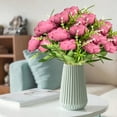 thumbnail image 6 of RuiJiao Silk Small Tea Rose Artificial Flowers Bouquets for Decorations, Faux Floral Arrangements Table Centerpieces, Realistic Fake Peony Roses Bouquet for Home Indoor Vase, 6 of 6