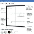 thumbnail image 7 of Craft + Main Cvst6060-Cl Cove 60" High X 60" Wide Sliding Frameless Tub Door - Silver, 7 of 7