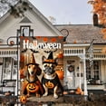 thumbnail image 3 of 1 piece, Double-sided Halloween Garden Flag - 2D flat cute Dachshund and French Bulldog design, courtyard sign, perfect for courtyard, lawn and outdoor decoration, garden decoration, party decoration, 3 of 8