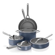 Ninja NeverStick Ceramic Pro 10-Piece Cookware Set, Non-Stick Pots u0026 Pans Set with Glass Lids, Ceramic Coated, Stainless Steel Handles, Stove to Oven Safe to 660F, All Stovetops u0026 Induction
