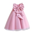 thumbnail image 1 of Yanlir Robe Décontractée pour Filles, Robe d'Été Sans Manches pour Enfants, Couleur Unie, avec Nœud devant, Élégante et Confortable, pour Concours, 4-9 Ans (Rose, 8 Ans), 1 of 3