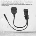 thumbnail image 3 of C14 to C7 EU4.0 Y Splitter Power Cable, Single IEC 320 C14 Male to C7 EU4.0 Female, 30cm, 3 of 4
